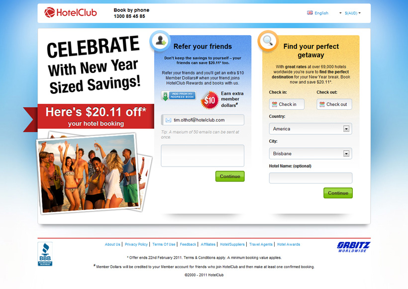 HotelClub flash sale