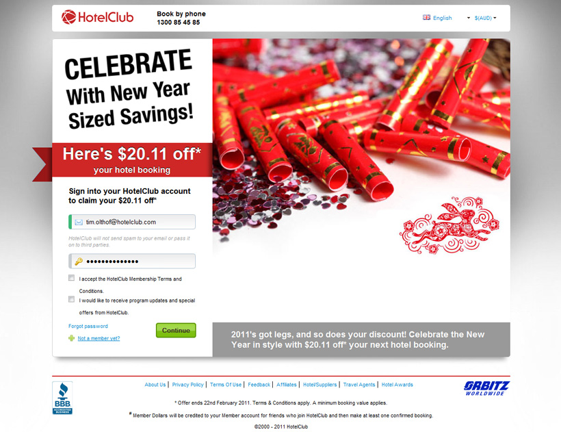 HotelClub flash sale