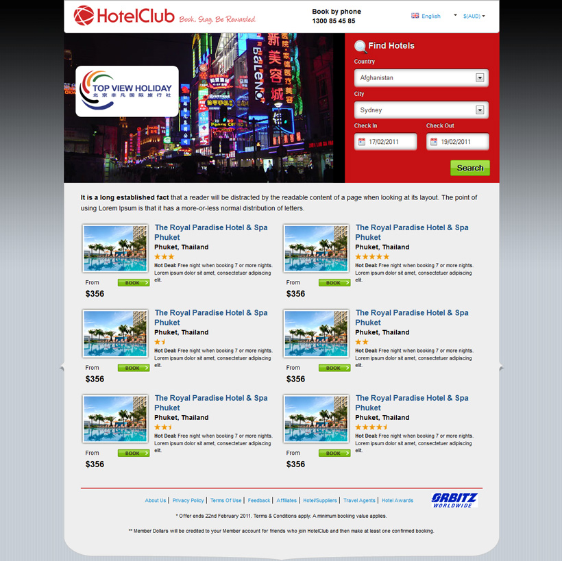 HotelClub flash sale